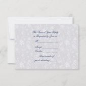 Bold Damask 45e Jubileum RSVP-kaart RSVP Kaartje (Achterkant)