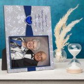 Bold Damask 45th Wedding Jubileum Foto Plaque Fotoplaat (Zijkant)
