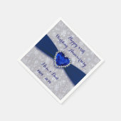 Bold Damask 45th Wedding Jubileum Paper Napkin Servetten (Hoek)