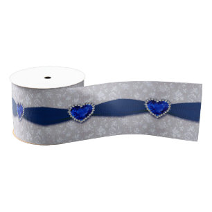 Bold Damask 45th Wedding Jubileum Ribbon Grosgrain Lint