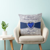 Bold Damask 45th Wedding Jubileum Sierkussen (Stoel)