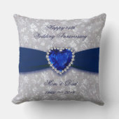 Bold Damask 45th Wedding Jubileum Sierkussen (Voorkant)