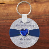 Bold Damask 45th Wedding Jubileum Sleutelhanger (Voorkant)