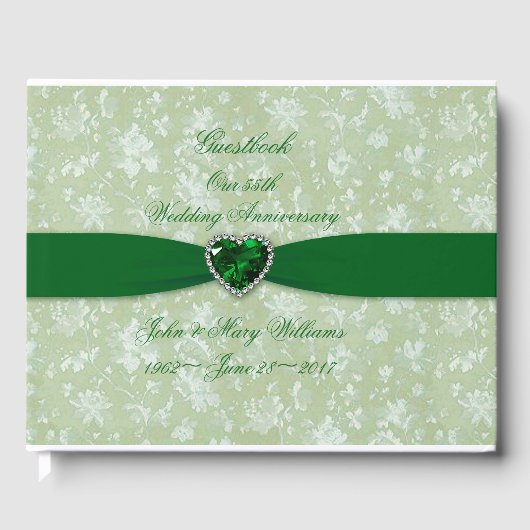 Bold Damask 55th Jubileum Guestbook Gastenboek (Voorkant)