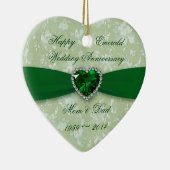 Bold Damask 55th Jubileum Heart Photo Ornament (Rechts)