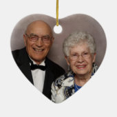 Bold Damask 55th Jubileum Heart Photo Ornament (Achterkant)