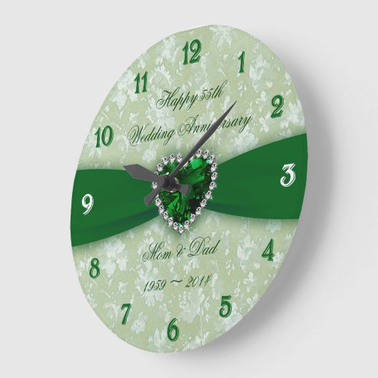 Bold Damask 55th Wedding Jubileum Grote Klok (Hoek)