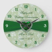 Bold Damask 55th Wedding Jubileum  Grote Klok (Voorkant)