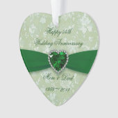 Bold Damask 55th Wedding Jubileum Ornament (voorkant)
