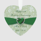 Bold Damask 55th Wedding Jubileum Ornament (voorkant)