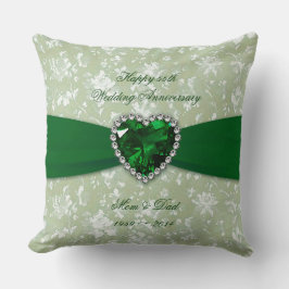 Bold Damask 55th Wedding Jubileum Sierkussen