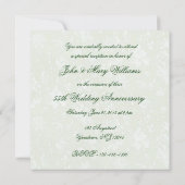 Bold Damask 55th Wedding Jubileum Square Invite Kaart (Achterkant)