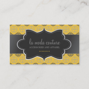 Bold Damask Designer Visitekaartje