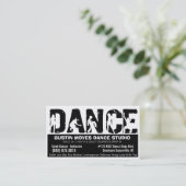 Bold DANCE Studio Black en White Visitekaartje (Staand voorkant)