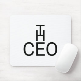 Bold De CEO Tekst Muismat voor Werkruimten