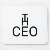 Bold De CEO Tekst Muismat voor Werkruimten (Voorkant)