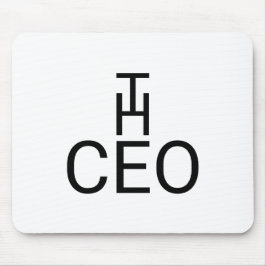 Bold De CEO Tekst Muismat voor Werkruimten