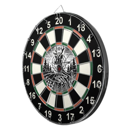 Bold Deer Target Forest Art Dartbord (Voorkant Rechts)