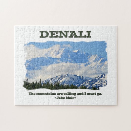 Bold Denali / De bergen bellen...J Muir Legpuzzel (Horizontaal)