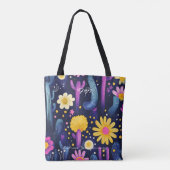 Bold Desert Flowers – Colorful Cactus Art Pattern Tote Bag (Achterkant)