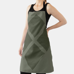 Bold Diamond Grid Moss Schort