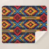 Bold Diamond Southwestern-patroon Sherpa Deken (Voorkant (horizontaal))