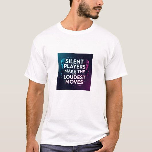 Bold Digital Artwork with Silhouetted Masks and Mo T-shirt (Voorkant)