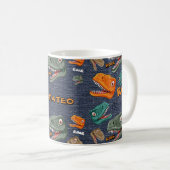 Bold dinosaur mug pattern for boys koffiemok (Voorkant rechts)