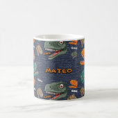 Bold dinosaur mug pattern for boys koffiemok (Center)