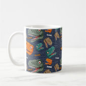 Bold dinosaur mug pattern for boys koffiemok (Links)