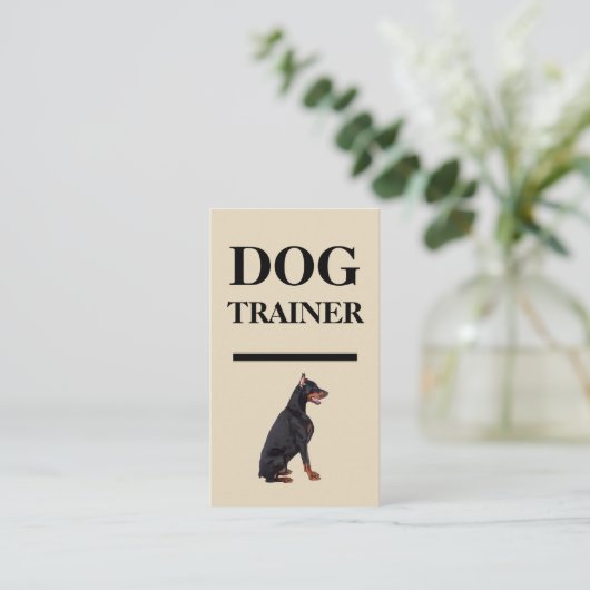 Bold Dog Trainer Visitekaartjes (Staand voorkant)