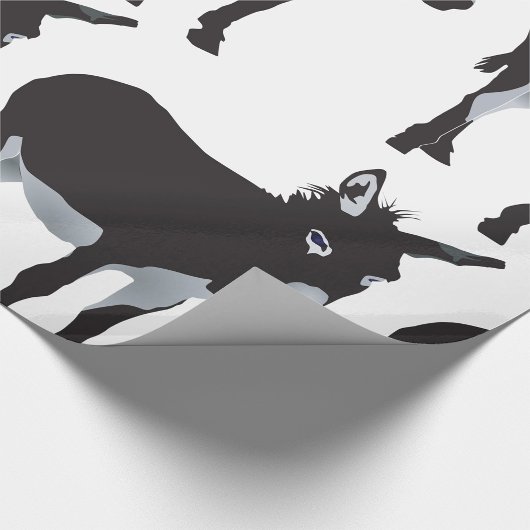 Bold Donkey Silhouette Boerderij Animal Cadeaupapier
