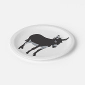 Bold Donkey Silhouette Boerderij Animal Papieren Bordje (Gekanteld)