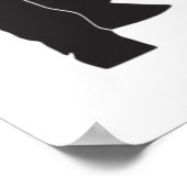 Bold Donkey Silhouette Boerderij Animal Poster (Hoek)