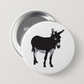 Bold Donkey Silhouette Boerderij Animal Ronde Button 7,6 Cm (Voorkant /achterkant)