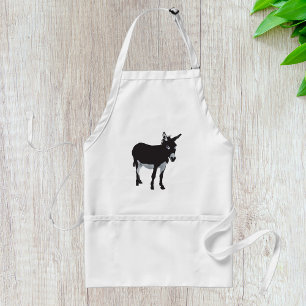 Bold Donkey Silhouette Boerderij Animal Standaard Schort