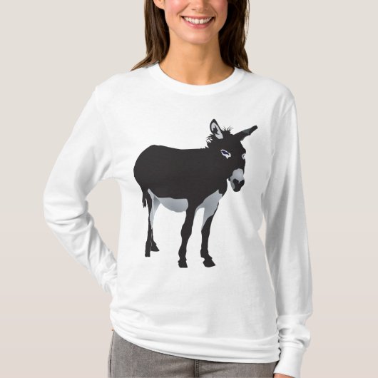 Bold Donkey Silhouette Boerderij Animal T-shirt (Voorkant)