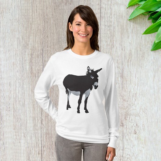Bold Donkey Silhouette Boerderij Animal T-shirt