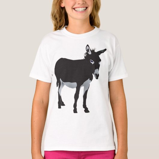 Bold Donkey Silhouette Boerderij Animal T-shirt (Voorkant)