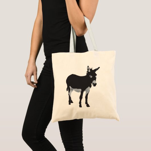 Bold Donkey Silhouette Boerderij Animal Tote Bag (Voorkant (product))