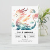 Bold Dragon Birthday Printable Kaart (Staand voorkant)