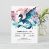 Bold Dragon Verjaardag  Kaart (Staand voorkant)