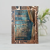 Bold Dramatic Modern Contemporary Folie Invitation Folie Uitnodiging (Staand Voorkant)