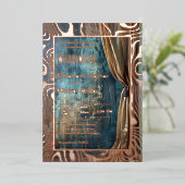 Bold Dramatic Modern Contemporary Folie Invitation Uitnodiging (Staand Voorkant)