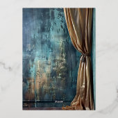 Bold Dramatic Modern Contemporary Folie Invitation Uitnodiging (Achterkant)