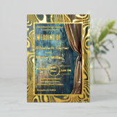 Bold Dramatic Modern Contemporary Folie Invitation Uitnodiging (Staand Voorkant)