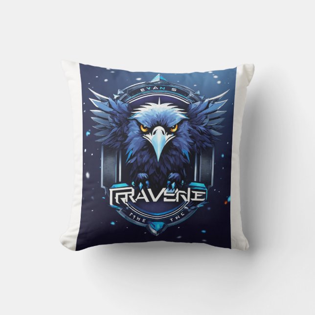 Bold Eagle Logo Pillow | Powerful Eagle Head Cushi Kussen (Voorkant)