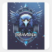 Bold Eagle Logo Sticker | Detailed Eagle Head Deca (Voorkant)