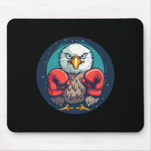 Bold Eagle met bokshandschoenen voor een krachtige Muismat