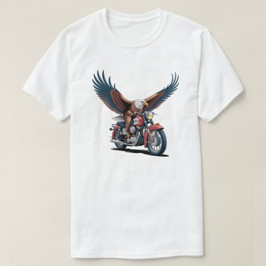 Bold Eagle Rider Classic Motorcycle Graphic T-shirt (Design voorkant)